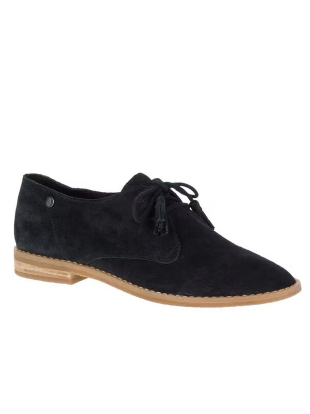 Hush Puppies Chardon Black Suede Tassel Oxford Shoes Size 8 Comfort Flats